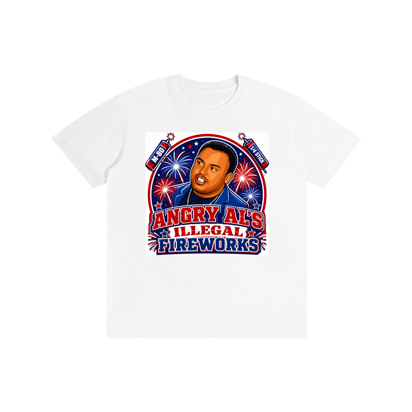 ANGRY AL’S ILLEGAL FIREWORKS - Pure Cotton Unisex T-Shirt