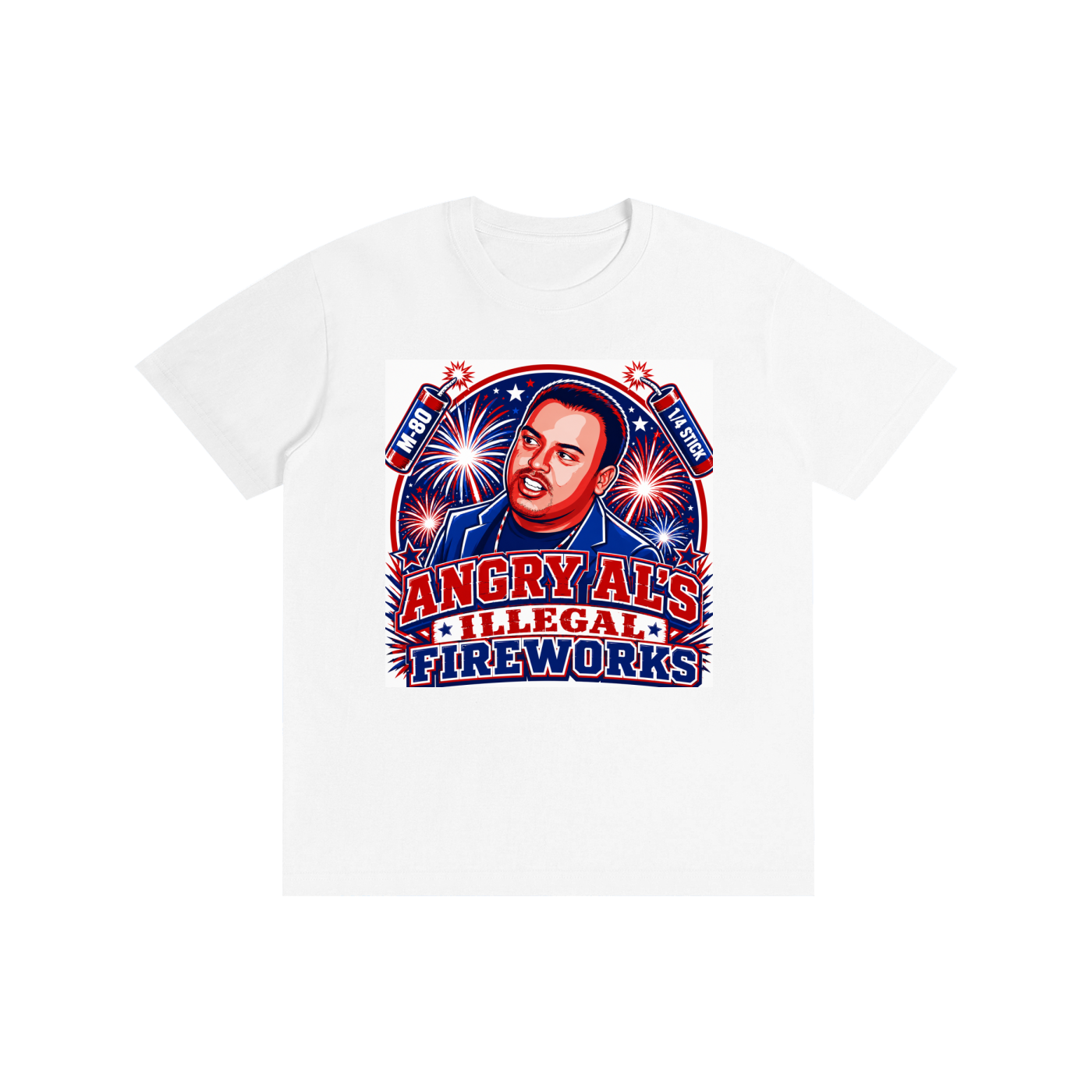 ANGRY AL’S ILLEGAL FIREWORKS - V2 - Pure Cotton Unisex T-Shirt